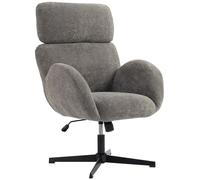 Silla de escritorio HOMCOM con apariencia de terciopelo, respaldo alto, ideal para dormitorios
