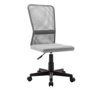 Silla de oficina gris de vidaXL, 44x52x100 cm, con tejido de malla