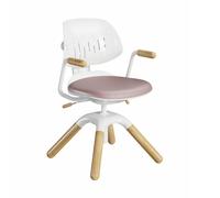 Silla de escritorio para niños HOKO, con altura ajustable, giratoria 360°, con respaldo regulable, ideal para estudiantes y jóvenes, color rosa, modelo LAURA
