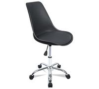 Silla de escritorio u oficina sin reposabrazos con diseño moderno y ergonómico | asiento acolchado | altura regulable | base cromada con ruedas giratorias y silenciosas ideal hogar | Estudio | Comedor