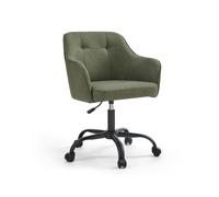 Silla de Estudio Altura Ajustable Tela de Algodón-Lino Transpirable