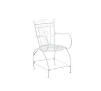 Silla de exterior sheela metal blanco 60x48x88 cm