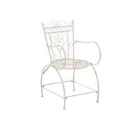 Silla de exterior sheela metal crema antiguo 60x48x88 cm
