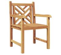 Silla De Jardín 2 Pcs 60 X 58 X 90 Cm Madera De Teca Maciza Vidaxl