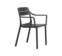 Silla de Jardín 4 Patas Apilable Con Brazos Nardi Cassia Armchair 40220.02.000 Antracite