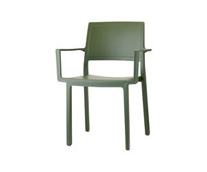 Silla de Jardín 4 Patas Apilable Con Brazos Scab Kate 2340 56 Verde Oliva