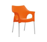 Silla de Jardín 4 Patas Con Brazos Scab Ola 2117 Naranja
