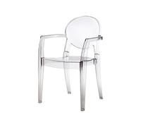 Silla de Jardín 4 Patas Ignífugo Apilable Con Brazos Scab Igloo 2355 IG 100 Transparente