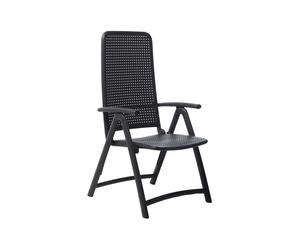 Silla de Jardín 4 Patas Plegable Con Brazos Nardi Darsena 40316.02.000 Antracite
