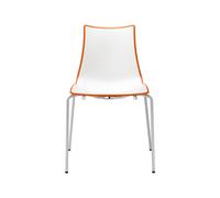 Silla de Jardín 4 Patas Sin Brazos Scab Zebra Bicolour 2272 VB 211 Blanco - naranja