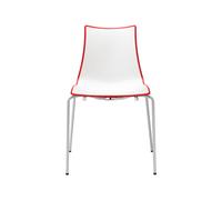 Silla de Jardín 4 Patas Sin Brazos Scab Zebra Bicolour 2272 VB 212 Blanco - Rojo