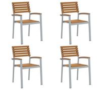 Silla De Jardín 4 Pcs Marrón 56 X 57 X 87 Cm Vidaxl