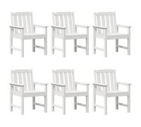 vidaXL Silla de Jardín 6 pcs 65.5 x 59 x 88 cm Polietileno