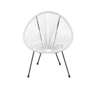 Silla de jardín acapulco color blanco - conforama