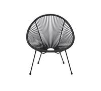 Silla de jardín acapulco color negro - conforama