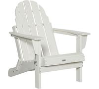 Silla de jardín Adirondack blanca - Silla de jardín - Silla para balcón - Silla para terraza - Silla plegable - Plegable - Plástico HDPE