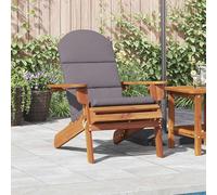 Silla de jardín Adirondack con cojín, tumbona plegable, resistente a la intemperie, hecha de madera, tumbona de jardín, sillón reclinable con respaldo y reposapiés ajustables, para jardín, hecha de ma