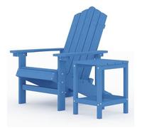 Silla De Jardín Adirondack Con Mesa Hdpe Azul Aguamarina Vidaxl