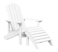 vidaXL Silla de jardín Adirondack con reposapiés HDPE
