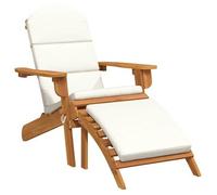 Vidaxl silla de jardín adirondack con reposapiés madera maciza acacia