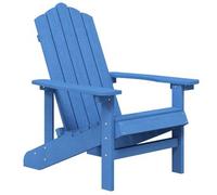 Silla De Jardín Adirondack Hdpe Azul Agua Vidaxl