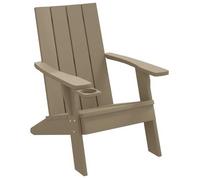 vidaXL Silla de jardín Adirondack marrón claro 75x88,5x89,5 cm