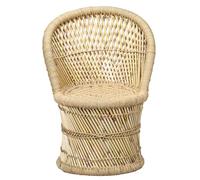 Silla de jardín Boho Aleja hecha a mano de bambú en color beige, 76 cm, moderna