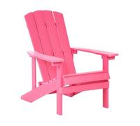 Silla De Jardín De Madera Plástica Tumbona De Exterior Rosa Adirondack