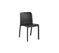 Conforama Sillas de jardín Grana Pack 6 apilables plástico reciclado resistente UV Antracita