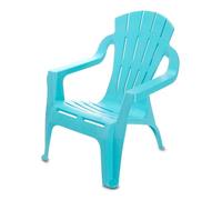 Silla de jardín infantil de plástico - Azul - Robusta silla de jardín para niños pequeños - Silla monobloque Silla infantil Silla de juegos, asiento apilable