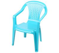 Silla de jardín infantil de plástico, color azul, robusta, apilable, para niños pequeños, monobloque, silla infantil, silla de juegos, asiento apilable para exterior