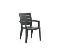 Silla de jardín legno antracita - conforama