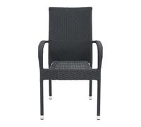 Silla de jardín palermo color negro - conforama 55 cm