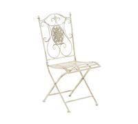 Silla de jardín plegable sibell metal crema antiguo 49x42x91.5 cm