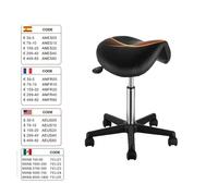 Silla de montar, con altura ajustable de 20,1-28 pulgadas, capacidad de carga de 400 lbs, dimensiones de 21,3x21,3 pulgadas, tapizada en cuero sintético, con giro de 360°