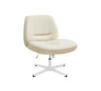Silla de Oficina Altura Ajustable Blanco Crema