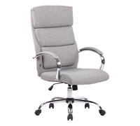 CLP Trading GmbH Silla de oficina Bradford Tela gris regulable con ruedas 64x70x112 cm