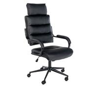 Silla de oficina campo simil cuero negro/negro 78x61x119 cm