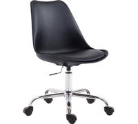 Silla de oficina CLP Toulouse, de plástico, giratoria y con ajuste de altura regulable. Color: naranja