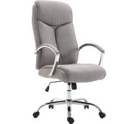 Silla de oficina CLP Vaud, tapizada en tela, color gris