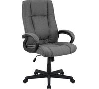 Silla de oficina CLP XL Sparta, tapizada en tela, giratoria y con ajuste de altura | Color: gris oscuro