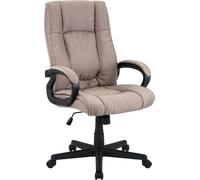 Silla de oficina CLP XL Sparta, tapizada en tela, giratoria y con ajuste de altura | Color: taupe