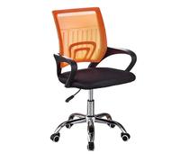 Silla de Oficina con Soporte Lumbar Giratoria Escritorio Sillon Ruedas Despacho casa salon habitacion ergonómica Gaming, escritorio, silla nordico tulipu NEGRO GRIS