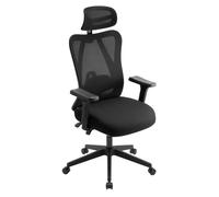 Silla de oficina elisha tela negro 59x66x113 cm