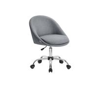 Silla de Oficina en Casa Giratoria de Algodón Gris Pizarra
