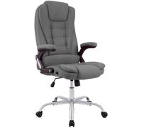 Silla de oficina ergonómica CLP, con capacidad de carga de 150 kg, modelo Thor, silla giratoria con diseño moderno - Color: gris
