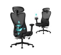 Silla de oficina ergonómica con soporte lumbar ajustable