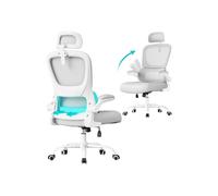 Silla de oficina ergonómica de malla con reposabrazos plegables