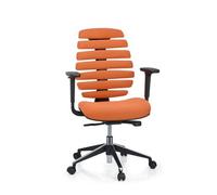 Silla De Oficina, Ergonómica Para Ordenador Ergo Line Ii Tela Naranja