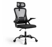 Silla de Oficina | Escritorio o Estudio Ergonómica con Ruedas | Reposacabezas y Reposabrazos Ajustables | Soporte Lumbar | Respaldo de Malla Transpirable | Altura Regulable | Ideal casa o Trabajo